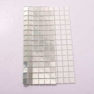 Piastrelle a mosaico in vetro – argentato, 20X20mm, a specchio, per pareti