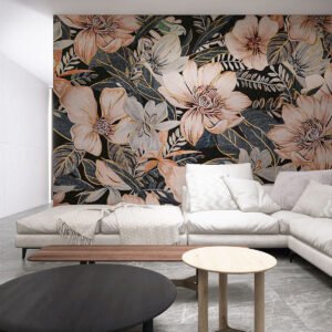 Individuelles handgefertigtes Glasmosaikbild – Florales Wandmotiv