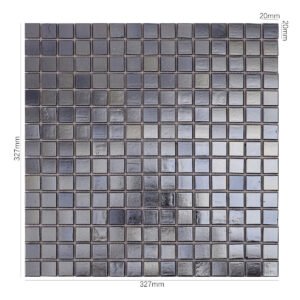 Glasmosaikfliesen – Schwarz, 20X20mm, poliert, für Pools
