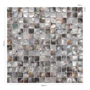 Mosaikfliesen – Schwarz, Quadrate