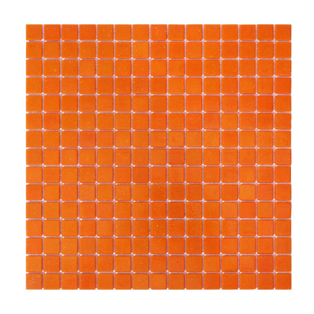Mosaïque en verre – orange, pour sol — BJ-3E7B427D1F99
