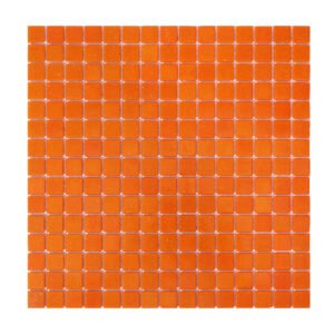 Bright Orange Glass Mosaic Tiles for Floors and Walls