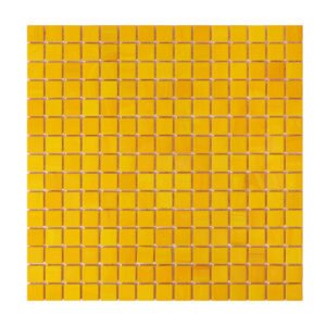 Matte Yellow Square Mosaic Wall and Floor Tiles