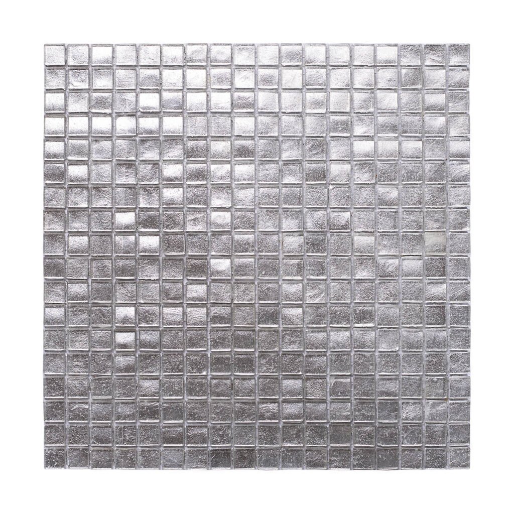 Piastrelle a mosaico in vetro – argentato, con lamina argentata, per doccia