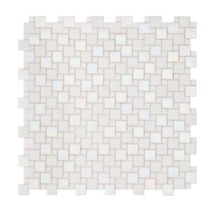 Bright White Windmill Glass Mosaic Tiles For Pool