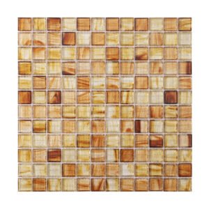 Transparent Brown Glass Mosaic Tiles for Kitchen Walls-BJTiles