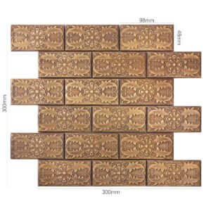 Mosaïque – cuivre, format métro, pour mur