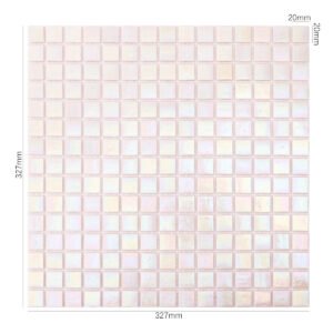 Piastrelle a mosaico in vetro – rosa, quadrato, iridescente, per piscina