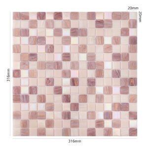Glasmosaikfliesen – Rosa / Violett, Quadrate