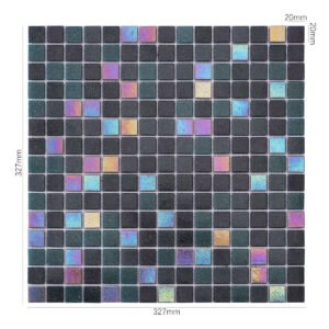 Mosaico de vidrio – verde / azul, para suelo