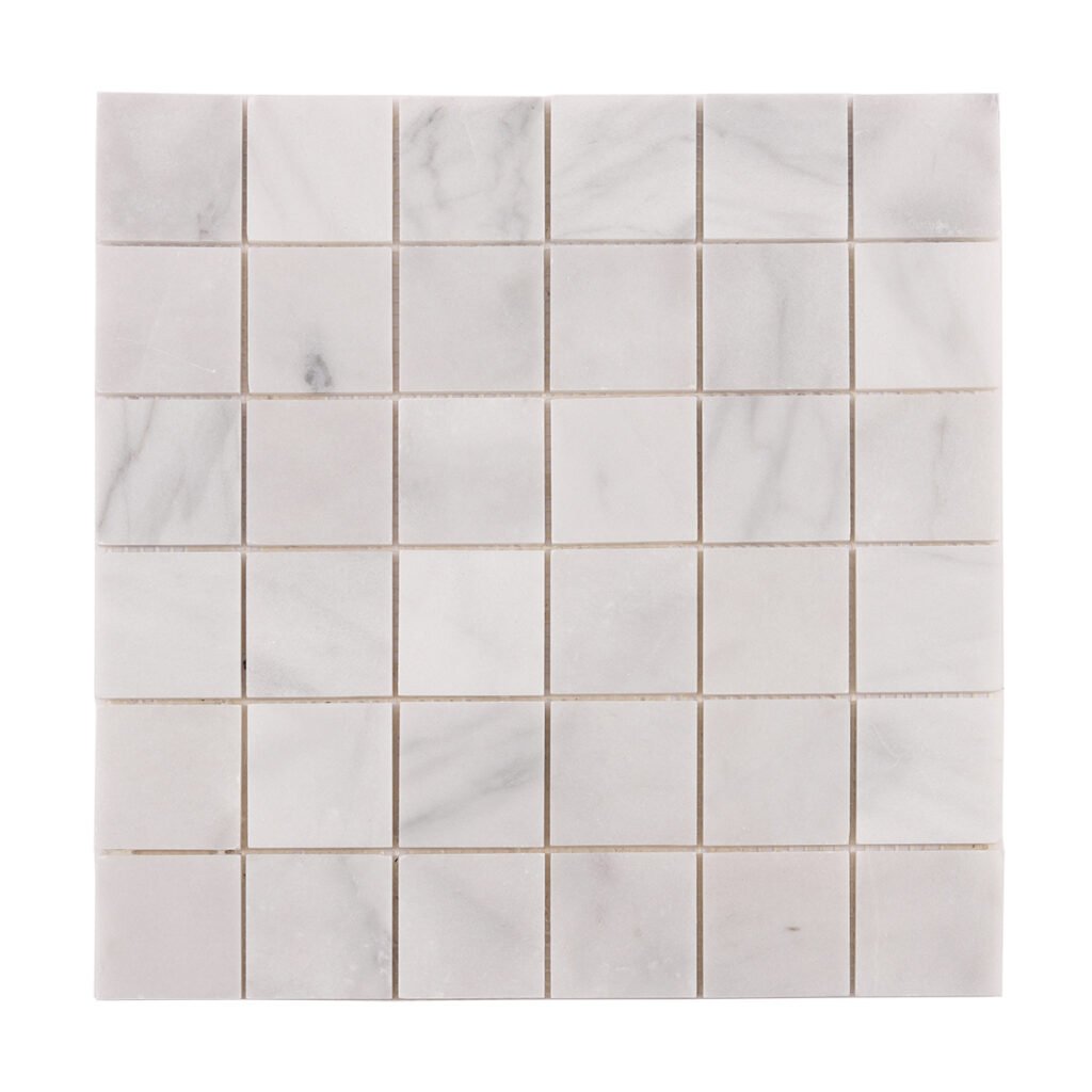 Marmormosaikfliesen – Carrara, Quadrate