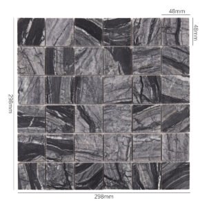 Mosaïque en marbre – Bardiglio, carré