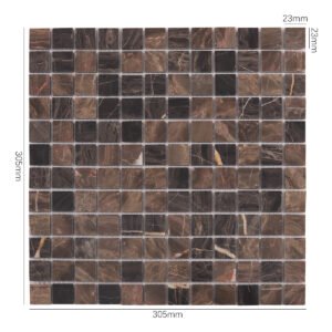 Marmormosaikfliesen – Emperador, Quadrate
