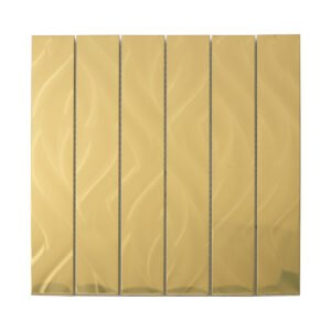 Rectangle Glossy Gold Metal Mosaic Tiles, obverse side view