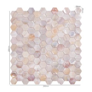 Mosaïque en nacre – hexagonal