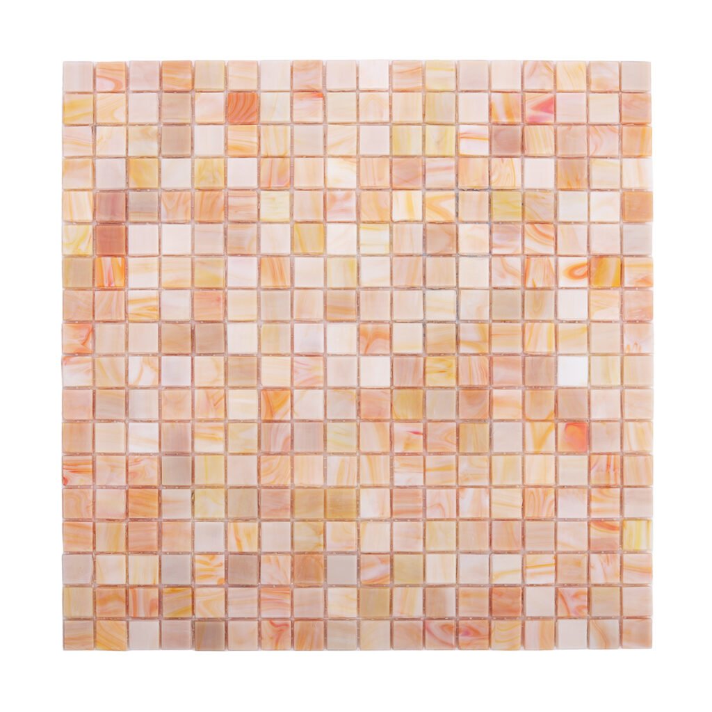 Glasmosaikfliesen – Orange, für Böden – BJ-3AE34D4E5A0B