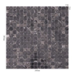 Mosaikfliesen – Dunkelgrau, Quadrate, für Böden