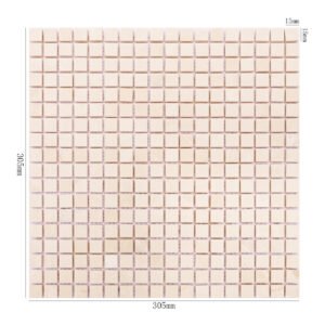 Piastrelle a mosaico in marmo – beige, quadrato, lucidato, per paraschizzi