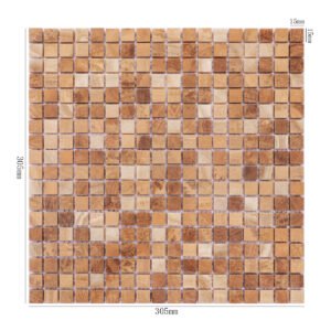 Marmormosaikfliesen – Braun, Quadrate