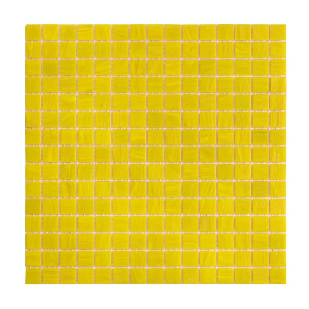 Piastrelle a mosaico in vetro – giallo, quadrato – BJ-B4BF17F1EB62