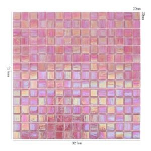 Glasmosaikfliesen – Rosa, irisierend, glänzend, für Böden