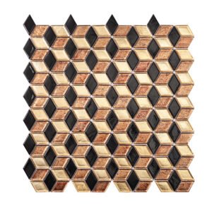 Black&Gold Hexgonal Diamond Mosaic Tiles