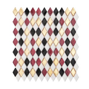 Purple Mixed Vintage Diamond Glass Mosaic Tiles