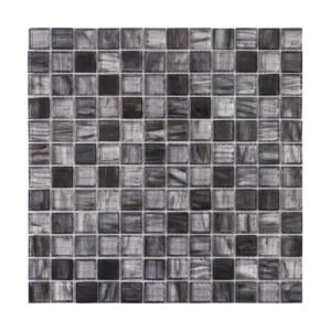 Amber Translucence Gray Glass Mosaic Tile For Pool