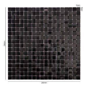 Piastrelle a mosaico in vetro – nero – BJ-78272146F80F