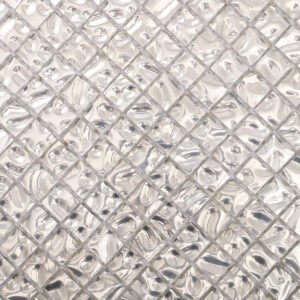 Mosaikfliesen – Silberfarben, Quadrate, 15X15mm, für Wände