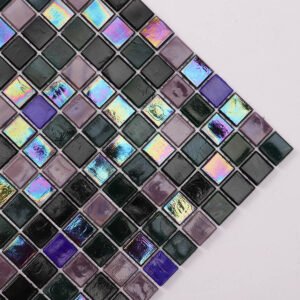 Mosaïque en verre – multicolore, irisé, pour crédence
