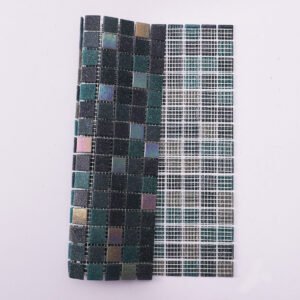 Mosaico de vidrio – verde / azul, para suelo