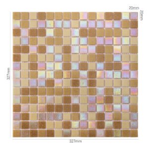 Glasmosaikfliesen – Gelb, Quadrate, für Pools – BJ-0A013E14A0F9
