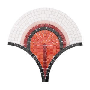 Obverse side of glass mosaic art designs