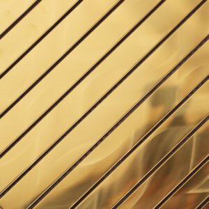 Mosaïque en acier inoxydable – doré, linéaire, pour mur — BJ-08A813D97166