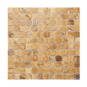 Polished Emperador Light Square Marble Mosaic Tiles-BJTiles