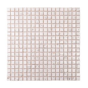 Obverse side of silver foil travertine mosaic wall tiles