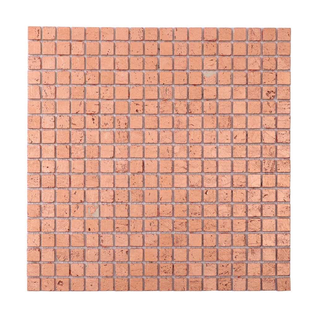 Mosaïque en marbre – or rose, feuille d’or