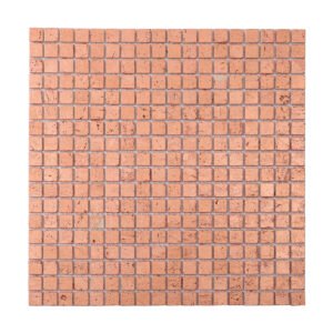 Obverse side of rose gold foil marble mosaic tiles.
