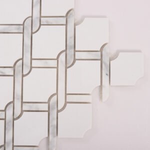 Mosaico de piedra natural – blanco
