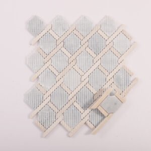 Piastrelle a mosaico in marmo – grigio / beige