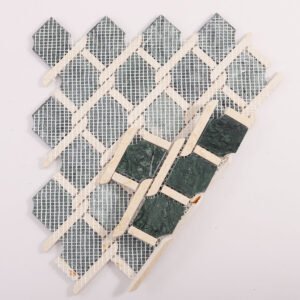 Piastrelle a mosaico in marmo – verde, lucidato