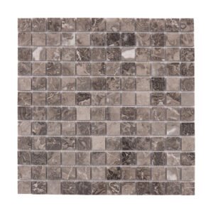 Obverse side of Emperador Light Brown Square Marble Mosaic Tiles