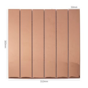 Metallmosaikfliesen – Roségold, glänzend