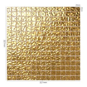 Mosaico de vidrio – dorado, cuadrado, brillante, para pared — BJ-33444DBF773B