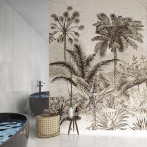 personalizzato albero di cocco vetro fatto a mano modello arte piastrelle del mosaico