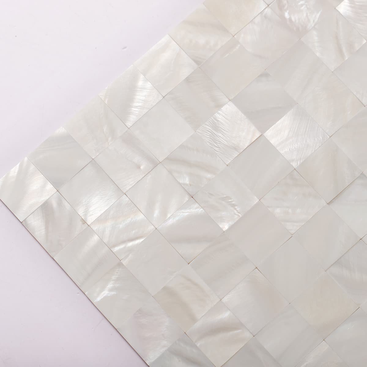 White Mother Of Pearl Tight Joints Mosaic Pearlescent Tile