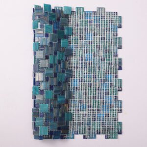 Piastrelle a mosaico in vetro – verde petrolio