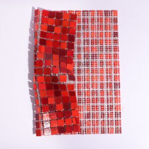 Mosaico de vidrio – rojo, cuadrado, para suelo — BJ-28FBF2A8E84A