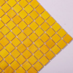 Piastrelle a mosaico – giallo, quadrato, opaco, per pavimenti